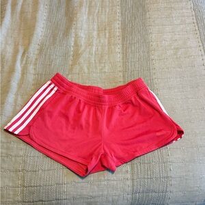 Adidas Red Women's Athletic Shorts